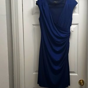 NWT Collection Dress Barn Wrap-Style Rauched Dress. Size 12.
